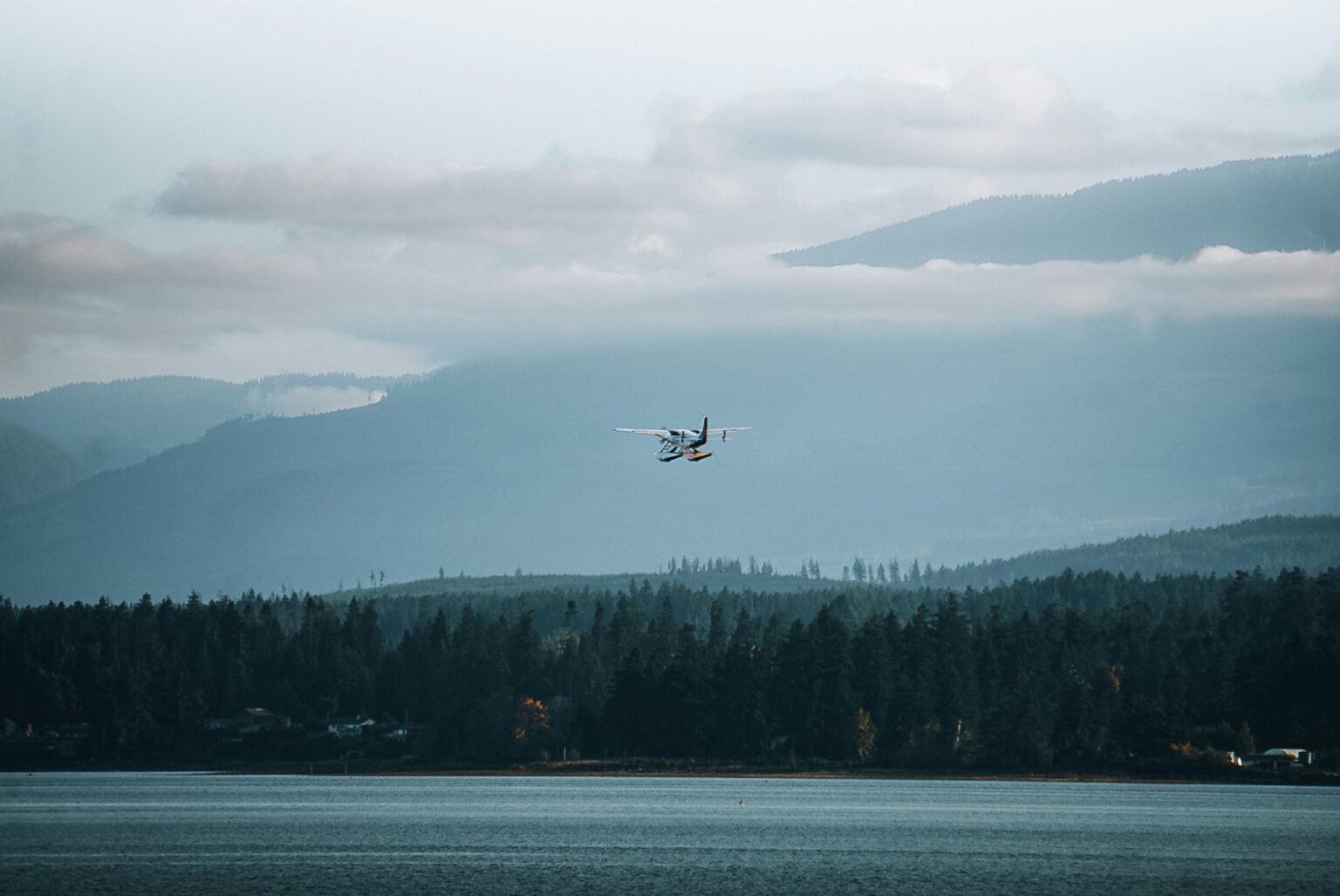 Floatplane over Comox Bay